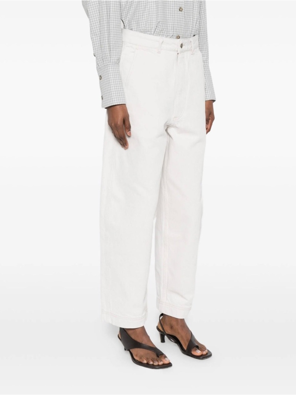 soeur White Wide Leg Pants - Picture 2 of 4